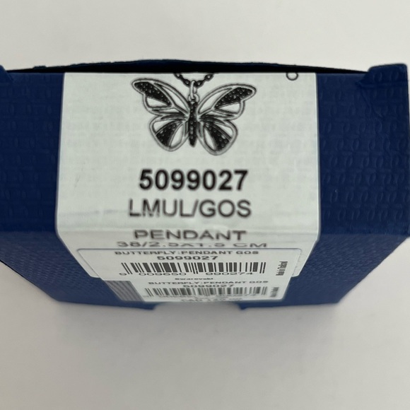 Swarovski Gold Tone White & Pink Crystals Butterfly Necklace - Picture 8 of 8